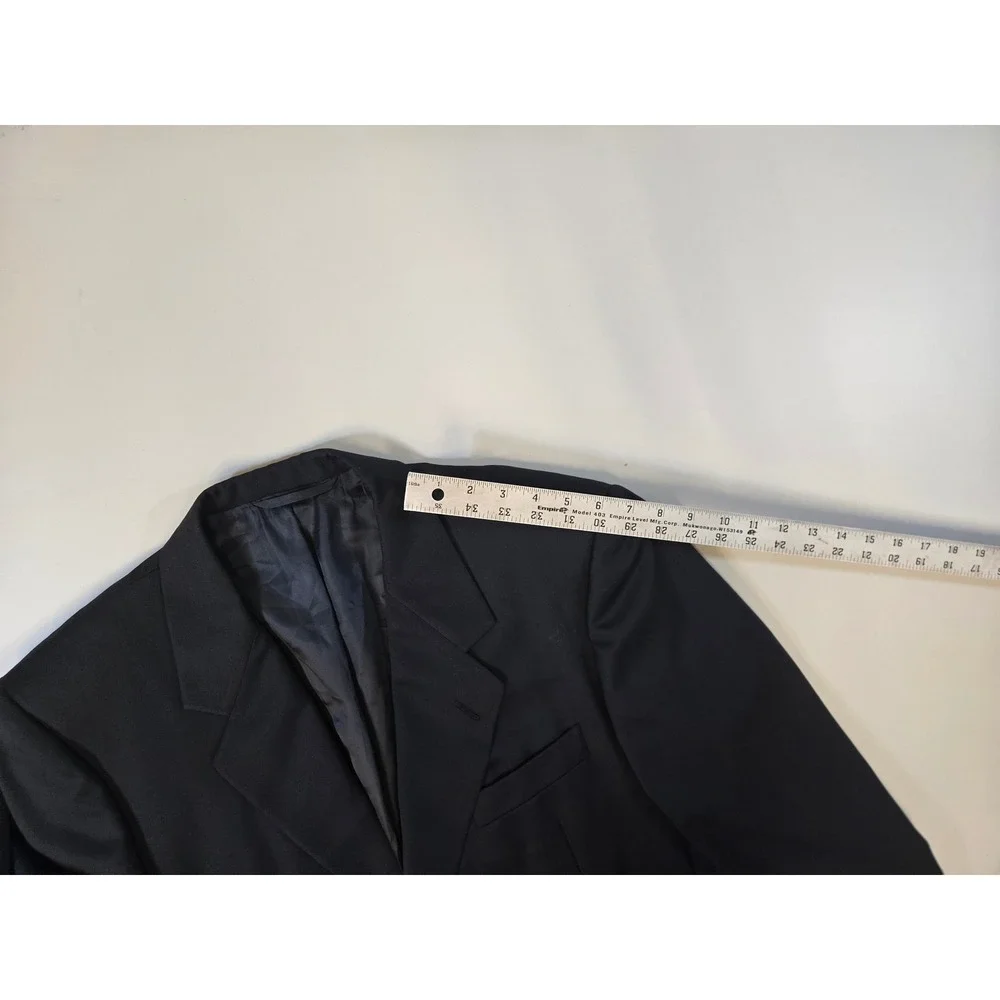 Hickey Freeman Barneys New York‎ Navy Wool Blazer Boardroom Gold Buttons 42R USA